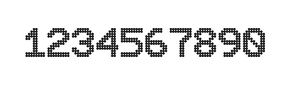 9×12数字点阵字体 ddN912AA1155