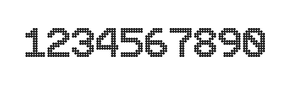 9×12数字点阵字体 ddN912AA1161