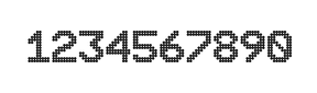 9×12数字点阵字体 ddN912AA1163