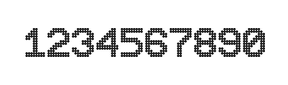9×12数字点阵字体 ddN912AA1168