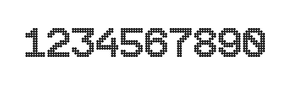 9×12数字点阵字体 ddN912AA1174
