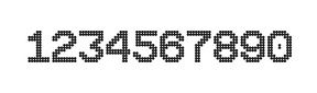 9×12数字点阵字体 ddN912AA1175