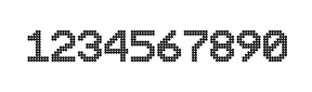 9×12数字点阵字体 ddN912AA1182