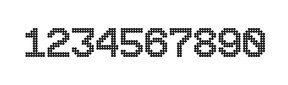 9×12数字点阵字体 ddN912AA1184