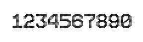 9×12数字点阵字体 ddN912AA1186