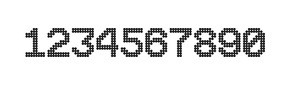 9×12数字点阵字体 ddN912AA1195