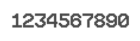 9×12数字点阵字体 ddN912AA1197