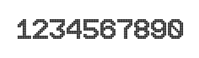 9×12数字点阵字体 ddN912AA1222
