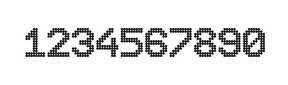 9×12数字点阵字体 ddN912AA1223