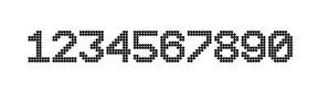 9×12数字点阵字体 ddN912AA1228