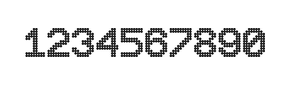 9×12数字点阵字体 ddN912AA1232