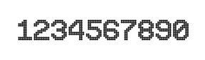 9×12数字点阵字体 ddN912AA1238