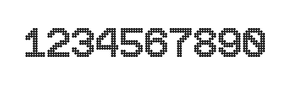 9×12数字点阵字体 ddN912AA1239