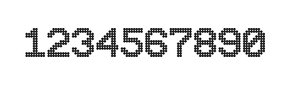 9×12数字点阵字体 ddN912AA1246