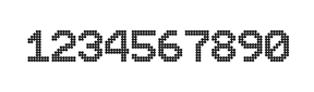 9×12数字点阵字体 ddN912AA1248