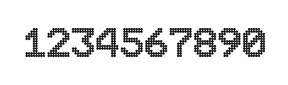 9×12数字点阵字体 ddN912AA1257