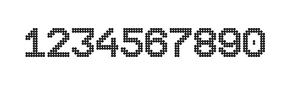 9×12数字点阵字体 ddN912AA1270