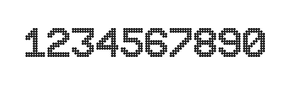 9×12数字点阵字体 ddN912AA1289