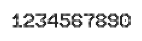 9×12数字点阵字体 ddN912AA1297
