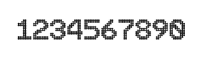 9×12数字点阵字体 ddN912AA1316