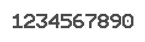 9×12数字点阵字体 ddN912AA1317