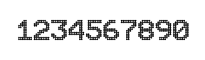 9×12数字点阵字体 ddN912AA1328
