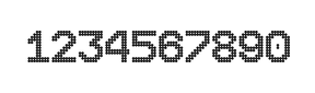 9×12数字点阵字体 ddN912AA1332