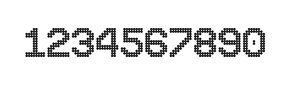 9×12数字点阵字体 ddN912AA1333