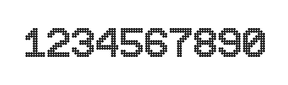 9×12数字点阵字体 ddN912AA1338