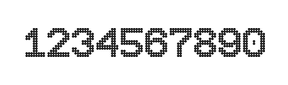 9×12数字点阵字体 ddN912AA1341