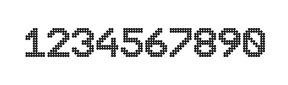 9×12数字点阵字体 ddN912AA1353