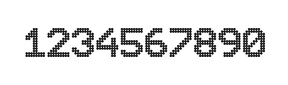 9×12数字点阵字体 ddN912AA1356