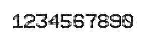 9×12数字点阵字体 ddN912AA1364
