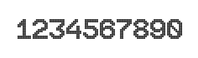 9×12数字点阵字体 ddN912AA1365