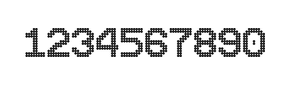 9×12数字点阵字体 ddN912AA1384