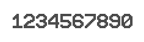 9×12数字点阵字体 ddN912AA1385
