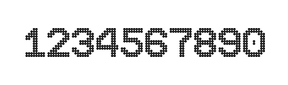 9×12数字点阵字体 ddN912AA1397