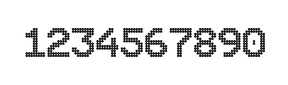 9×12数字点阵字体 ddN912AA1407