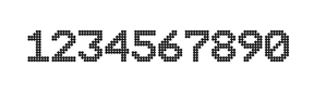 9×12数字点阵字体 ddN912AA1409