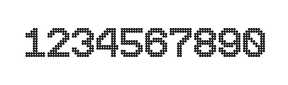 9×12数字点阵字体 ddN912AA1415