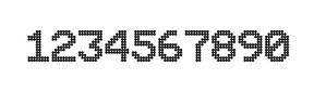 9×12数字点阵字体 ddN912AA1421