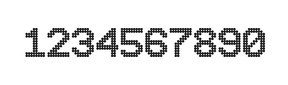9×12数字点阵字体 ddN912AA1429