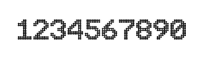 9×12数字点阵字体 ddN912AA1432