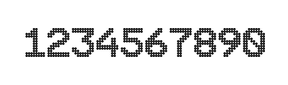 9×12数字点阵字体 ddN912AA1436