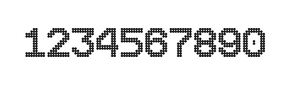 9×12数字点阵字体 ddN912AA1439