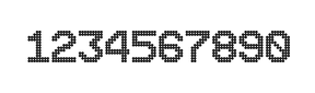 9×12数字点阵字体 ddN912AA1442