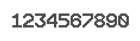 9×12数字点阵字体 ddN912AA1444