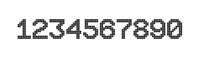 9×12数字点阵字体 ddN912AA1452