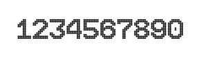 9×12数字点阵字体 ddN912AA1453