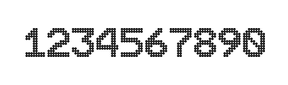 9×12数字点阵字体 ddN912AA1454